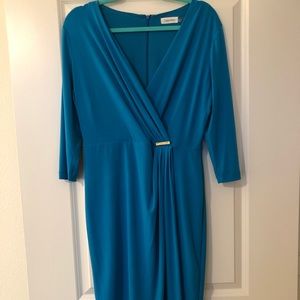 Blue wrap dress